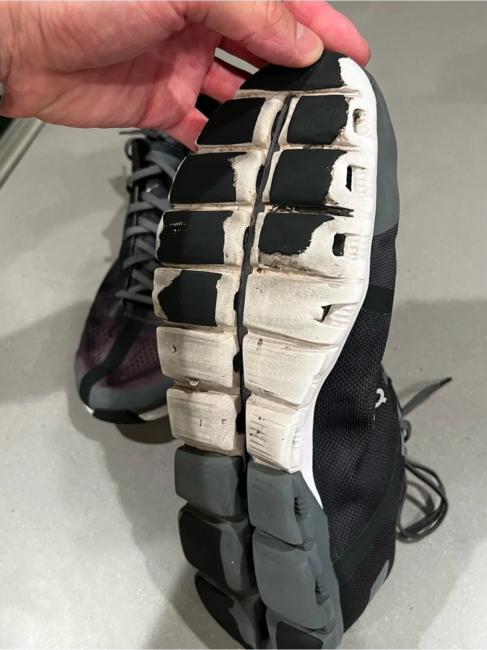 On Running Men’s Athletic Sneakers in Dark Gray and Black